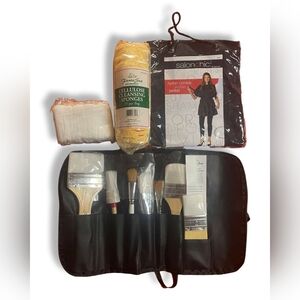 Salon Set Stylist Jacket Cosmetology Body Brushes Cleansing Sponges Set